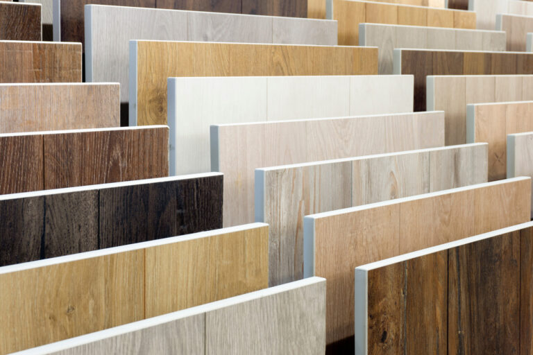 Laminate background. Samples of laminate or parquet with a patte